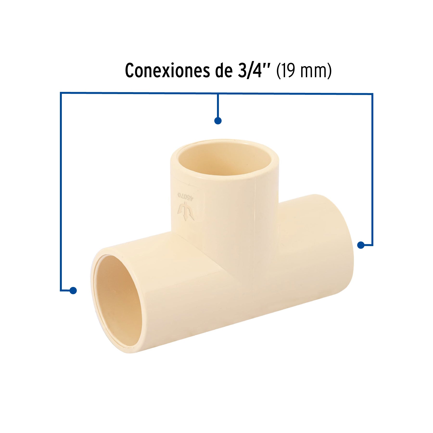 Tee CPVC Hidroflow 3/4" (19 mm)