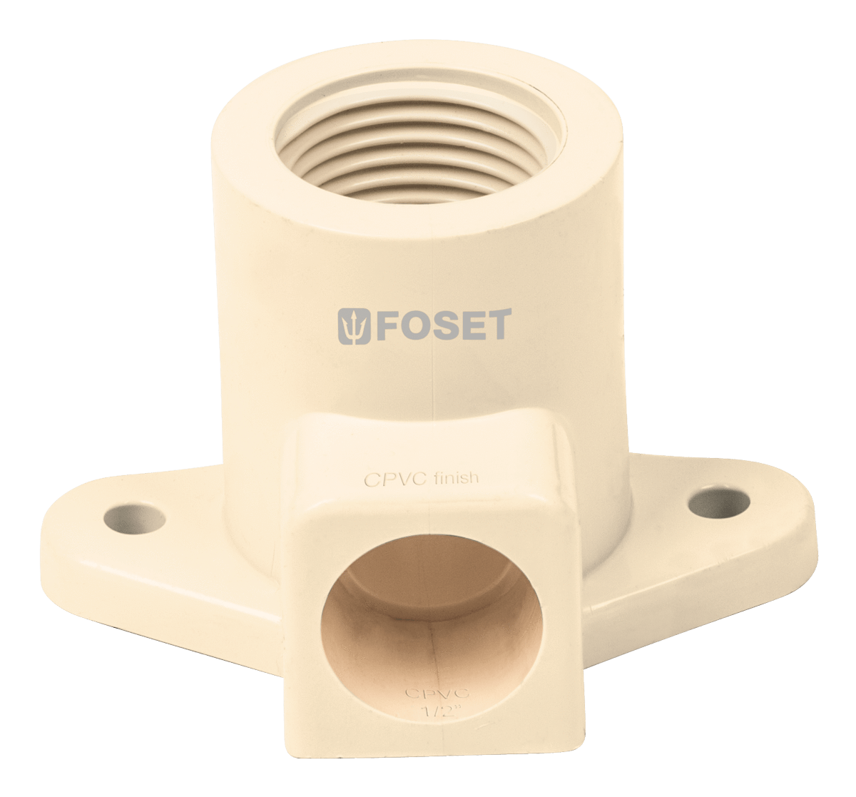 Codo CPVC 90° de Oreja Rosca Interior Hidroflow 1/2" (13 mm)