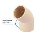 Codo CPVC 45° x 1" (25 mm) Hidroflow