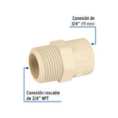 Conector Exterior CPVC Hidroflow 3/4" (19 mm)