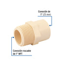 Conector Exterior CPVC Hidroflow 1" (25 mm)