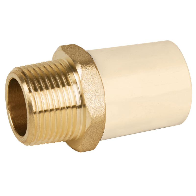 Conector Exterior CPVC con Inserto Metalico Hidroflow 3/4" (19 mm)