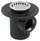 Coladera de Hierro con Salida Lateral 2" y Rejilla de Acero Inoxidable 4"