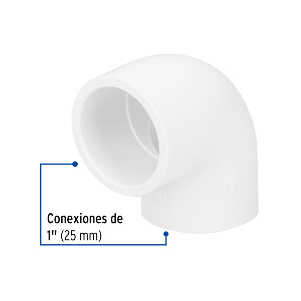 Codo PVC Hidraulico Saniflow 90° X 1" (25 mm)