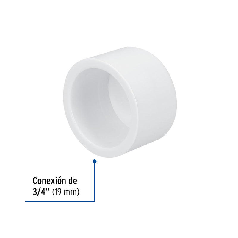 Tapon Capa PVC Hidraulico Saniflow 3/4" (19 mm)
