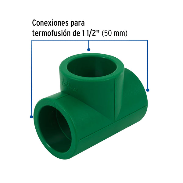 Tee PPR 1"1/2 (50 mm) Termoflow