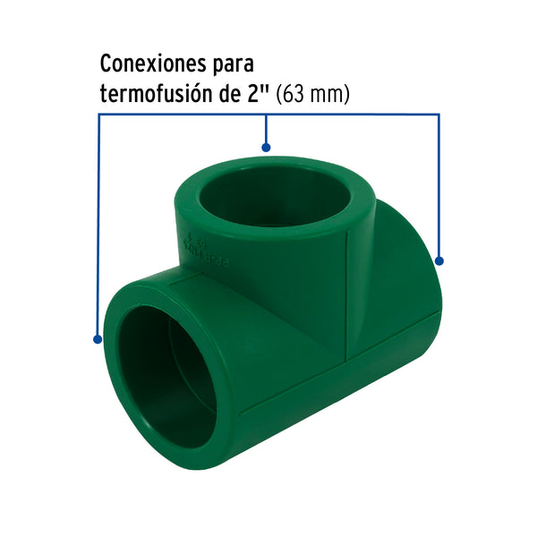 Tee PPR 2" (63 mm) Termoflow