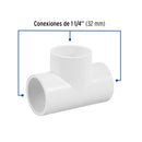Tee PVC Hidraulico Saniflow 1"1/4 (32 mm)