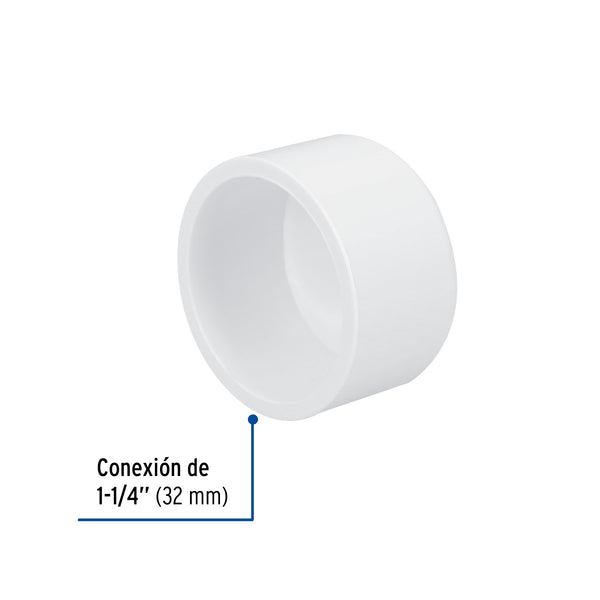 Tapon Capa PVC Hidraulico Saniflow 1"1/4 (32 mm)