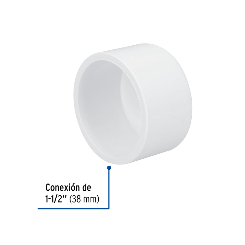 Tapon Capa PVC Hidraulico Saniflow 1"1/2 (38 mm)