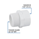 Conector Exterior PVC Hidraulico Saniflow 1"1/2 (38 mm)