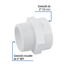 Conector Exterior PVC Hidraulico Saniflow 2" (50 mm)