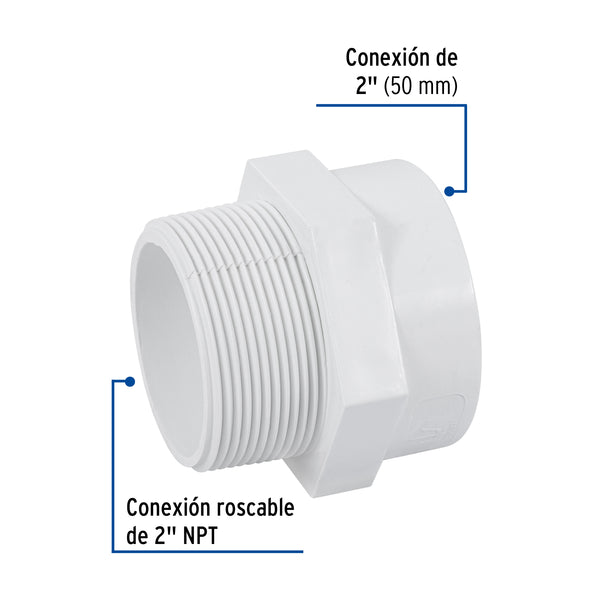 Conector Exterior PVC Hidraulico Saniflow 2" (50 mm)
