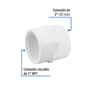 Conector Interior PVC Hidraulico Saniflow 2" (50 mm)