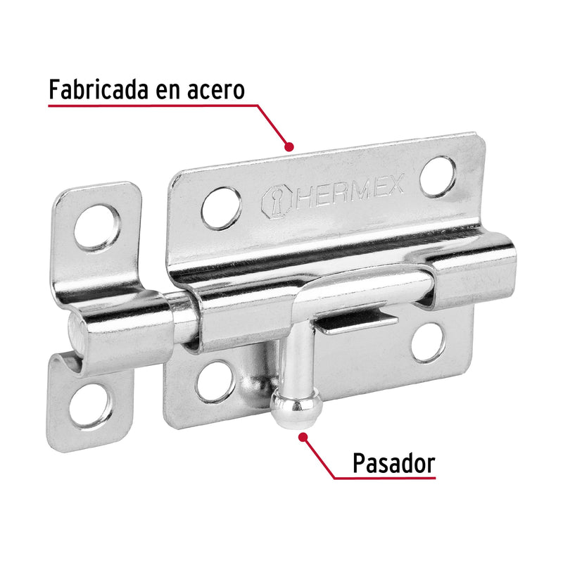 Pasador de Barril Cromado Hermex 3"