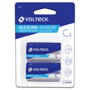 Pila Alcalina Tipo C con 2 Piezas Volteck