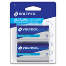 Pila Alcalina Tipo D con 2 Piezas Volteck