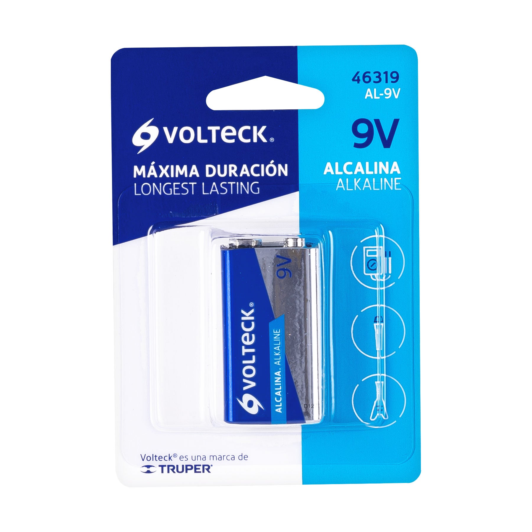 Pila Alcalina Cuadrada 9 Volts Volteck