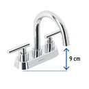 Mezcladora para Lavabo 4" Manerales Palanca Foset Tubig Cromado