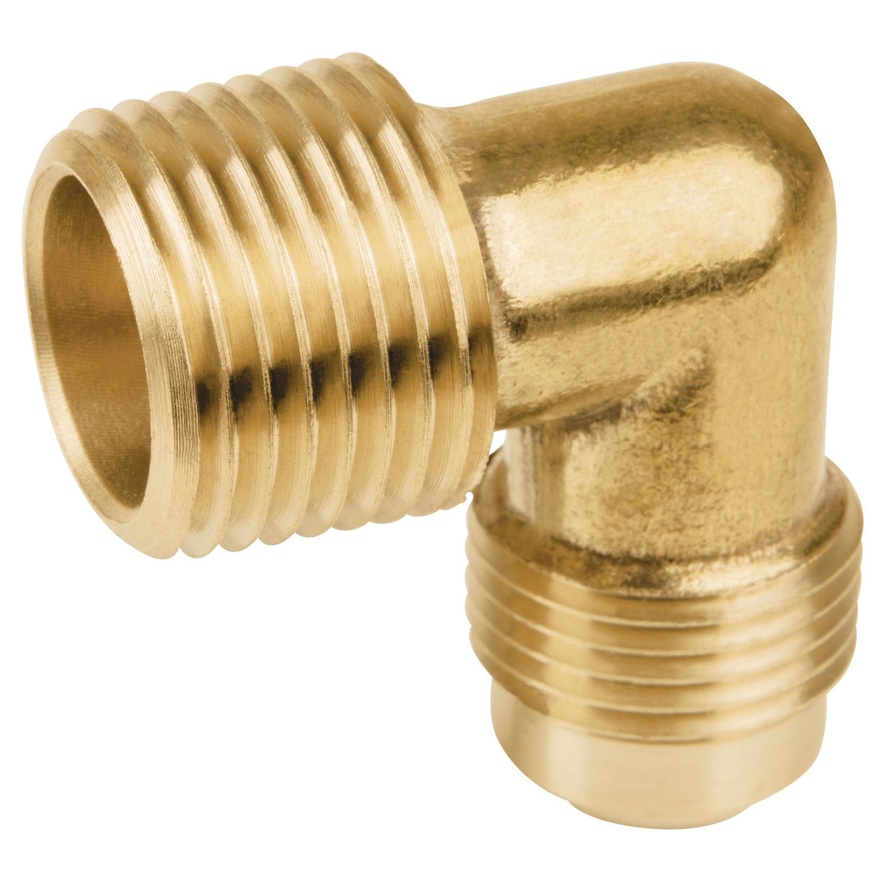 Codo Terminal para Gas 1/2" Flare x 1/2" NPT (13 mm Flare x 13 mm NPT) Foset