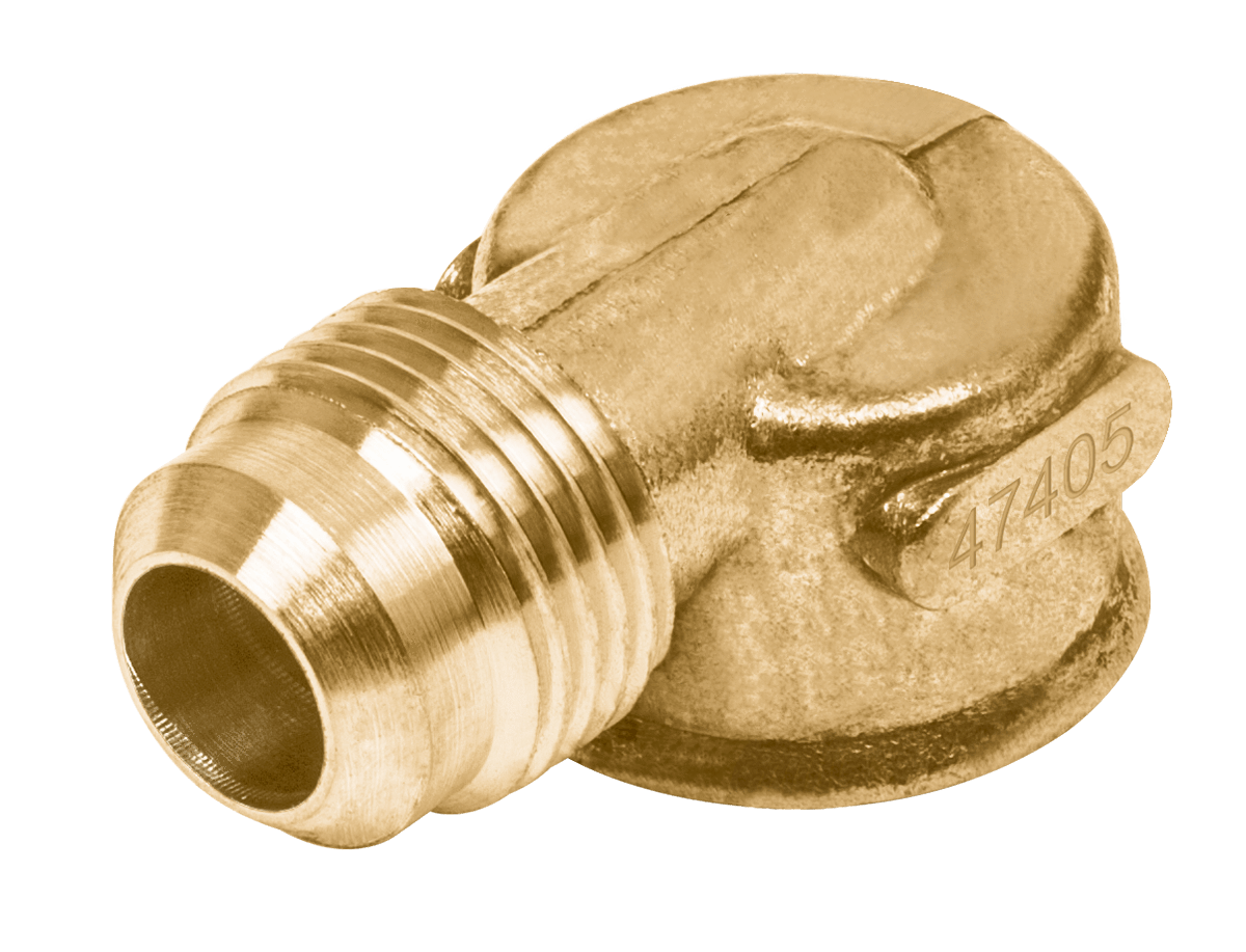 Codo Campana para Gas 3/8" Flare x 3/8" NPT Foset