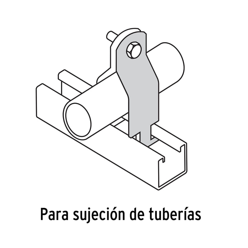 Abrazadera Unicanal 3/4" (19 mm) Volteck