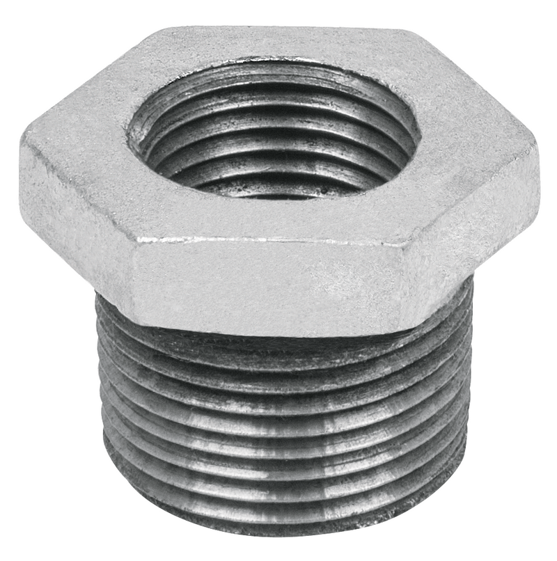 Reduccion Bushing Galvanizada 1/2" (13 mm) x 3/8" (10 mm)