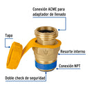 Valvula de llenado 1"1/4 para Tanque Estacionario de Gas L.P. Foset