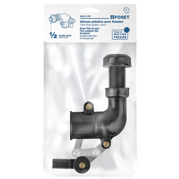 Valvula de Llenado Tanque Alto Plastico 1/2" (13 mm) Foset