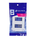 Placa 2 Modulos Blanco Oslo Volteck