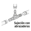 Tee Espiga para Manguera de Polipropileno 1/2" (13 mm)