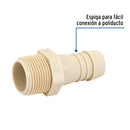 Conector Exterior Espiga para Manguera de Polipropileno 1" (25 mm)