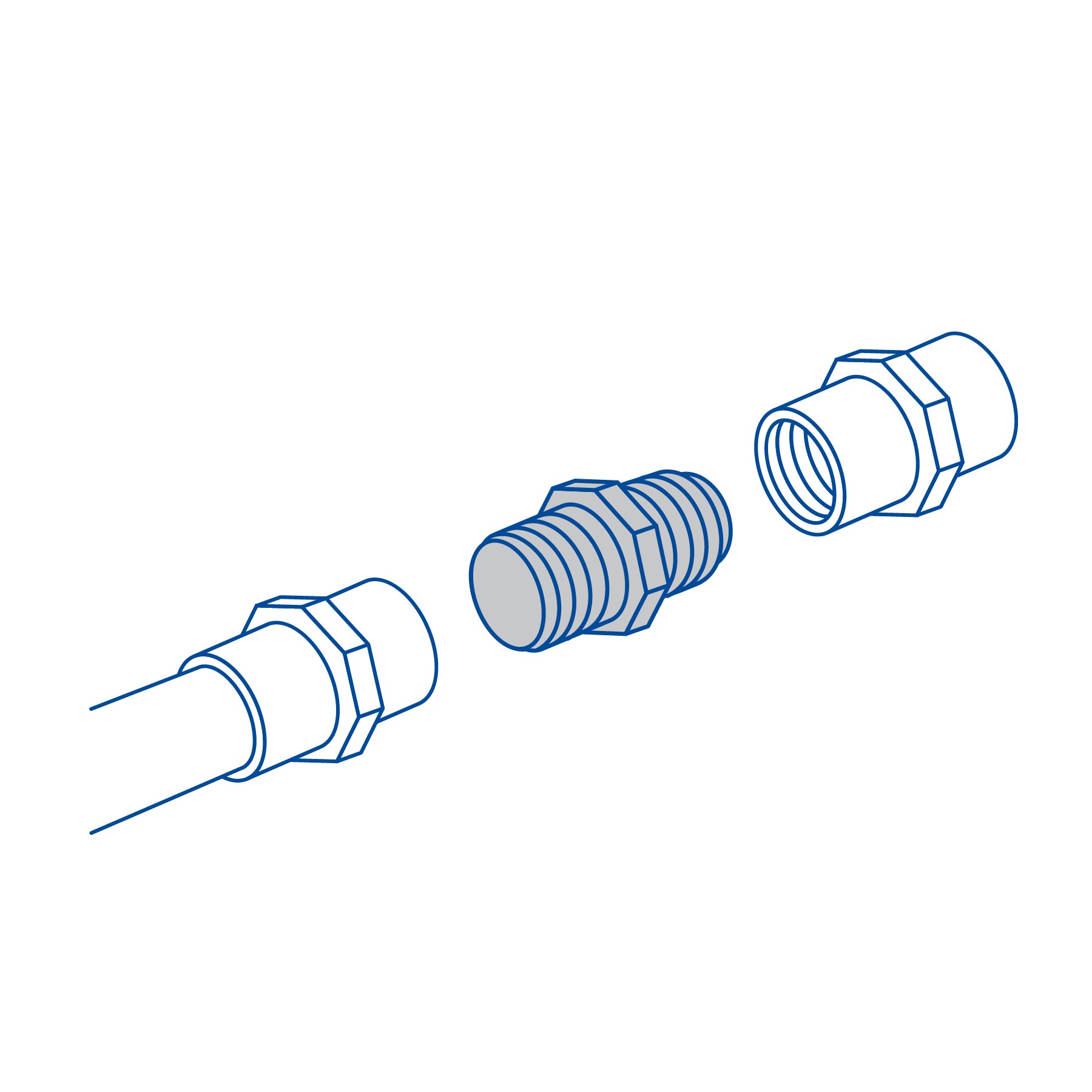Niple Corrido de Polipropileno 1/2" (13 mm) Foset