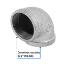 Codo Galvanizado 90° x 2" (50 mm) Galvaflow