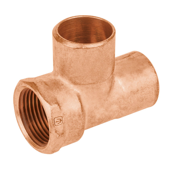 Tee Cobre Rosca Interior Lateral 3/4" (19 mm) Copperflow