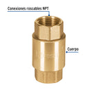 Check Universal de Retencion con Resorte Foset  1/2" (13 mm)