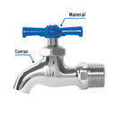 Llave de Nariz Individual 1/2" Cromada Foset