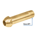 Punta Pol para Gas de 1/4" de Rosca  6 cm Foset