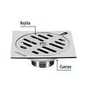 Coladera Cuadrada Metalica 4" X 4" Foset Basic