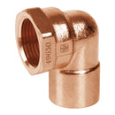 Codo Cobre 90° Rosca Interior  1/2" (13 mm) Foset