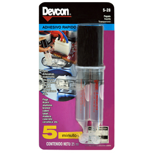 Adhesivo 5 Minutos Transparente Jeringa 25 ml 5-28 Devcon