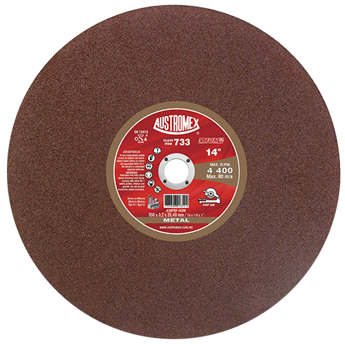 Disco Corte de Metal 14" Rojo HUM 733 Austromex