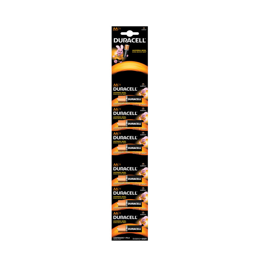 Pila Alcalina AA 1 Pieza Duracell