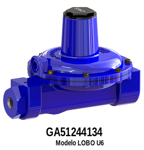 Regulador para Gas 1/4" x 1" Baja Presión Lobo CMS