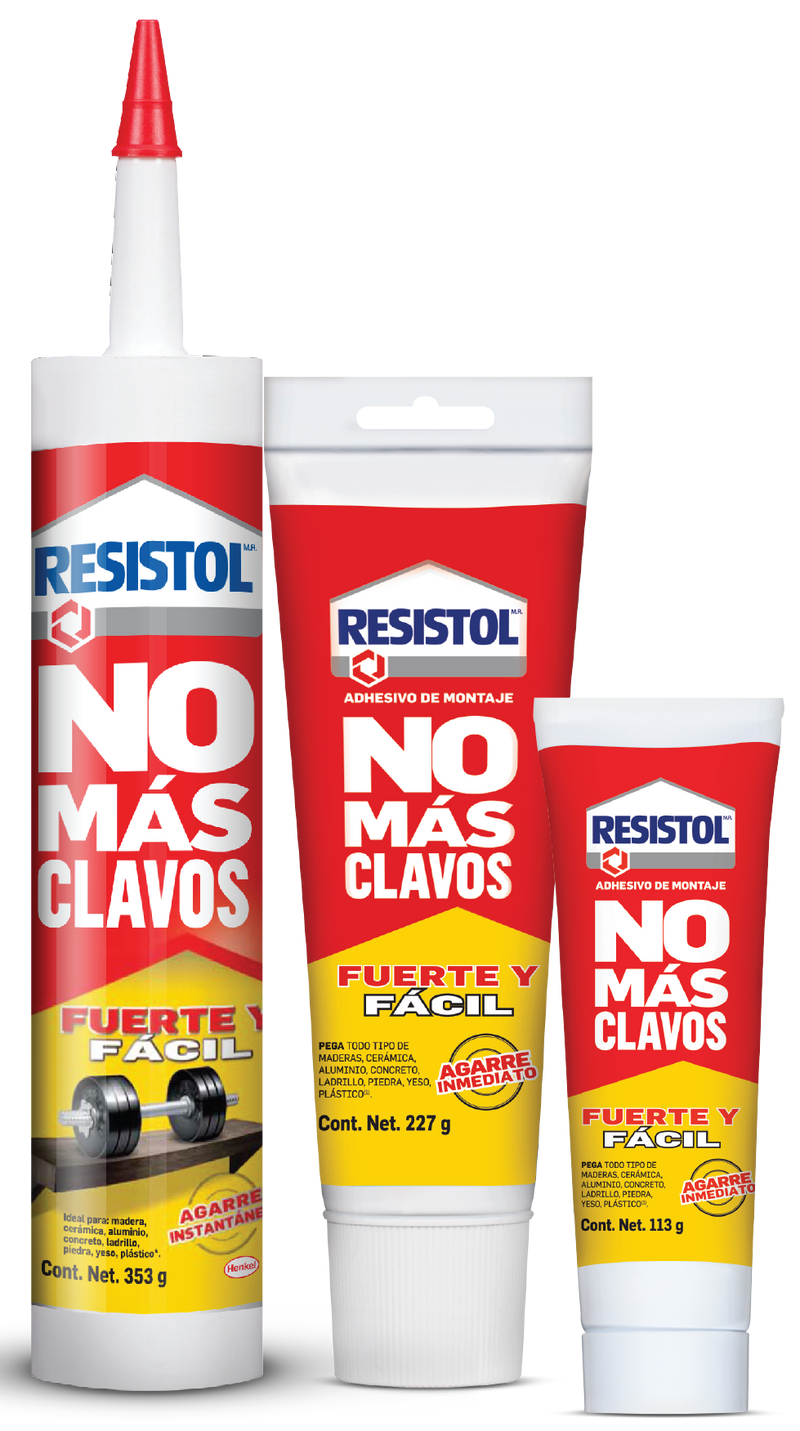 Adhesivo de Montaje No Mas Clavos Blanco Cartucho 353 gms Resistol