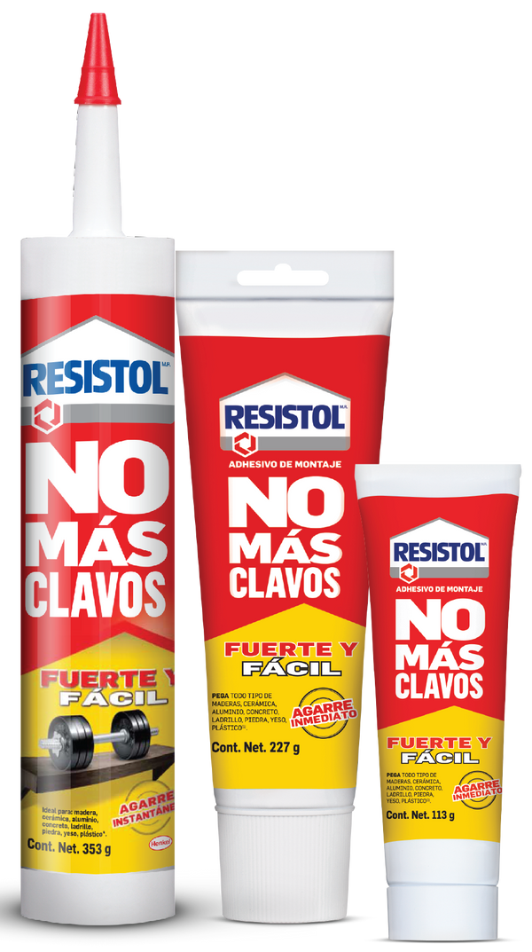 Adhesivo de Montaje No Mas Clavos Blanco Tubo 113 gms Resistol