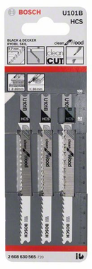 Hoja de Sierra de Calar Corte Limpio Madera U 101 B Bosch
