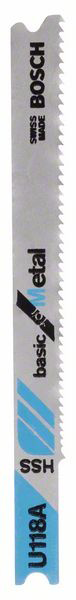 Hoja de Sierra de Calar Paquete con 3 Piezas Corte Basico Metal U 118 A Bosch