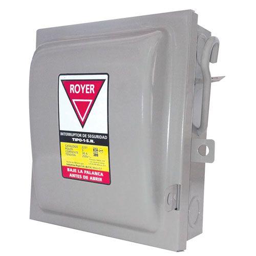 Interruptor de Seguridad 3 Polos  30 Amperes 250 V Royer