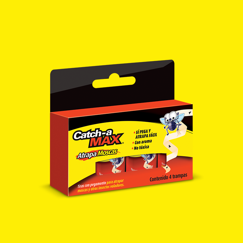 Catch-A-Max Trampa con Pegamento para Moscas 4 Piezas